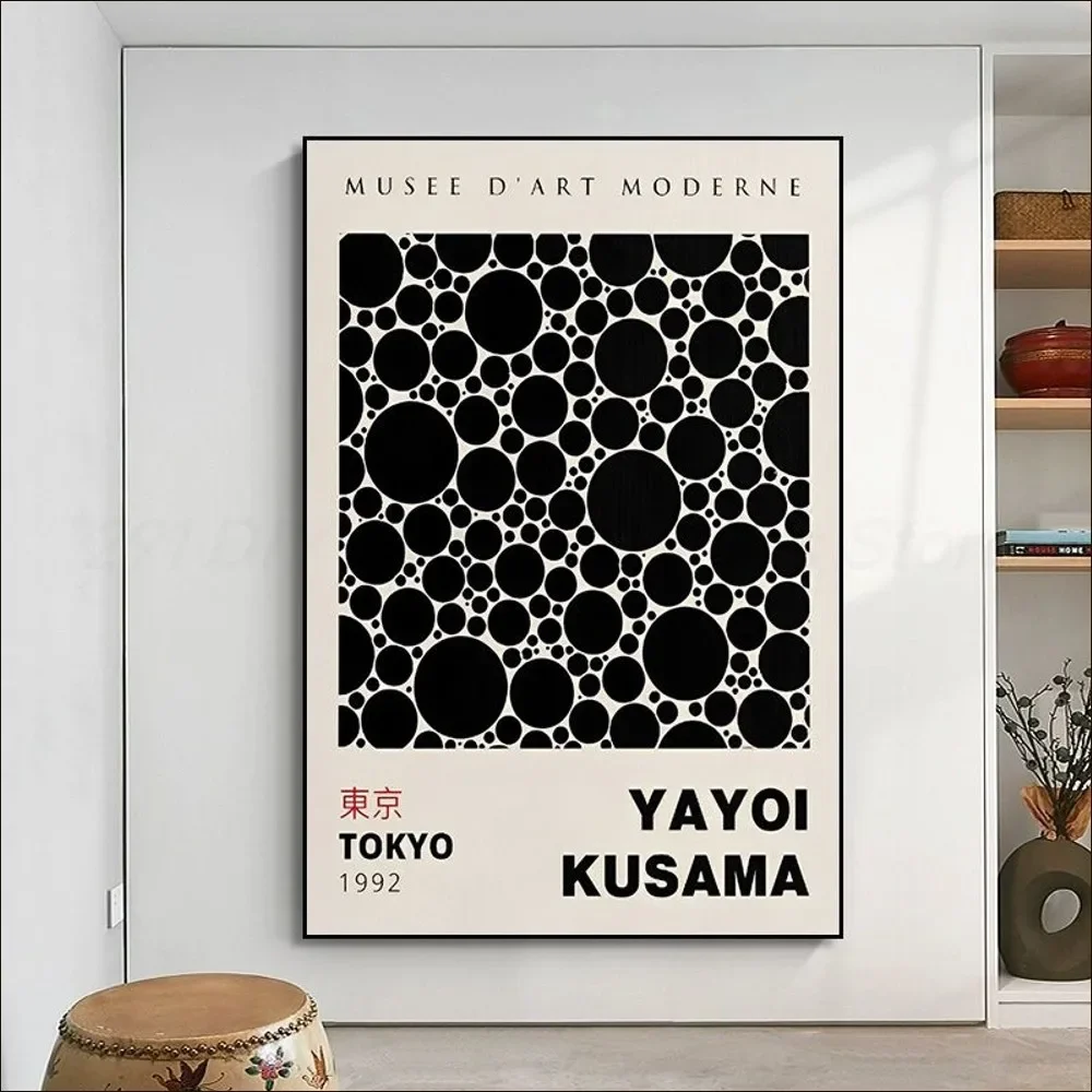 Retro Yayoi Kusama Poster Anime Posters Sticky HD Quality Poster Wall Art Painting Study Wall Decor