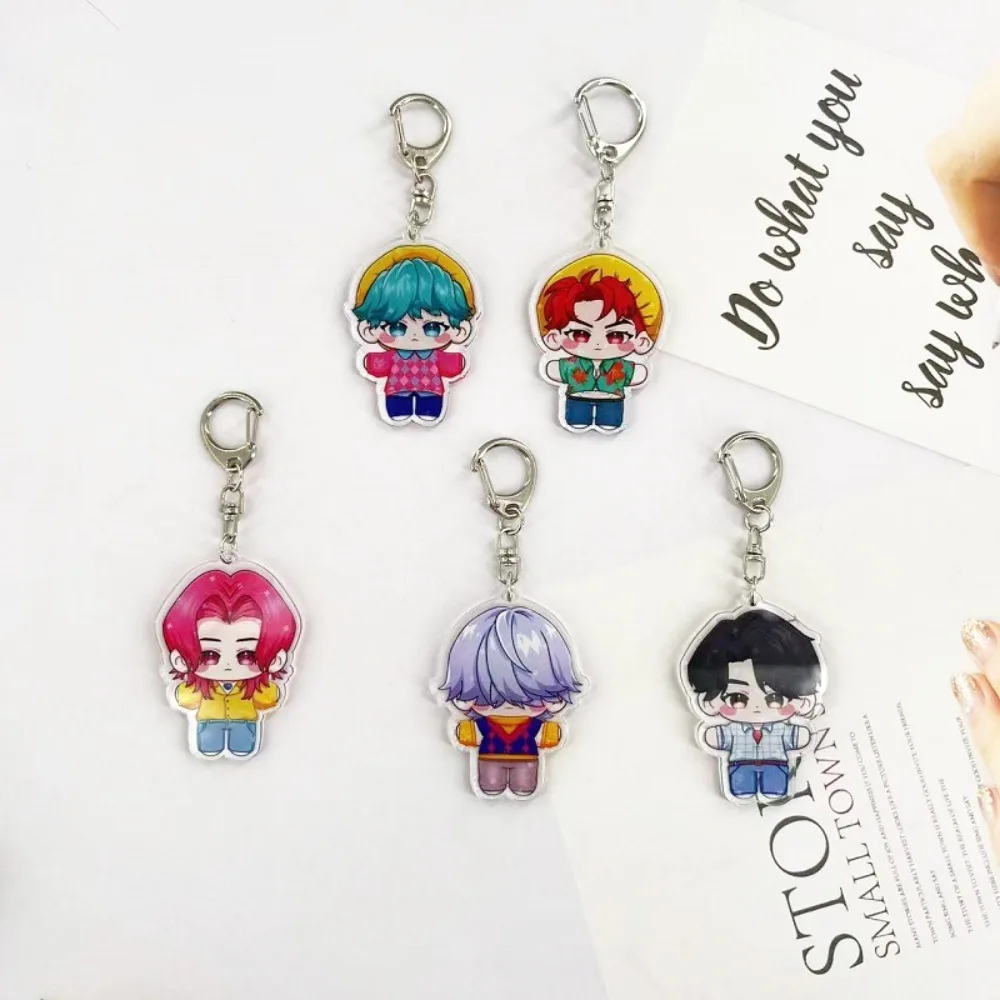 

KPop Demon Hunters SAjA Boys Jinu Mystery Acrylic Key Chain Custom Anime Peripheral Cartoon Cute Backpack Pendant Festival Gift