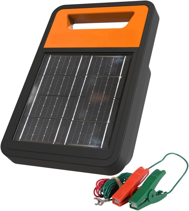 Solar Electric Fence Charger with Lithium Battery | Powers Up to 20 Miles / 60 Acres of Fence