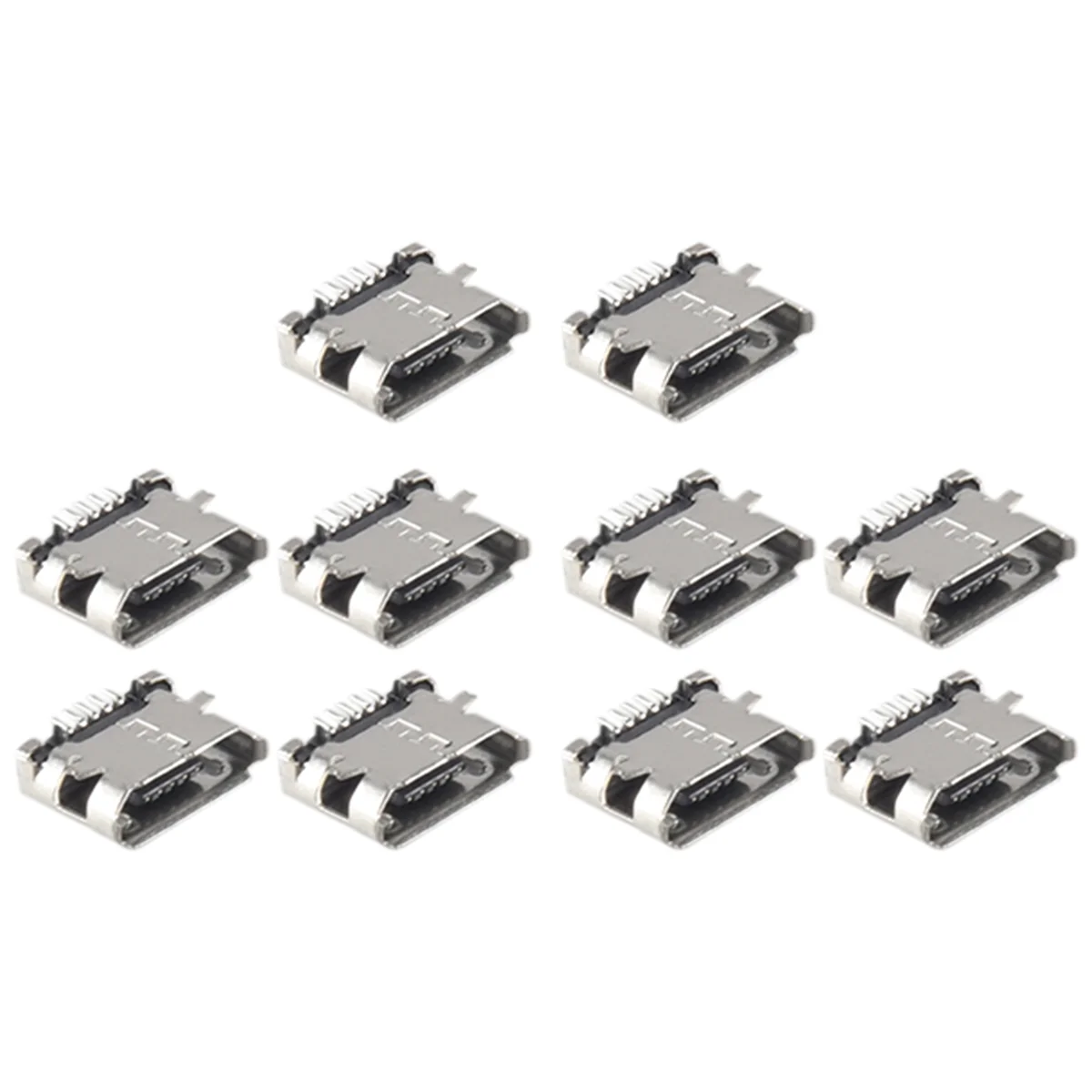 10 peças sobressalentes dos pces tipo b micro usb fêmea jack conector porta soquete