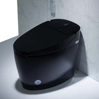 Wholesale Western Matte Black Color One Piece Ceramic Modern Bathroom Electric Bidet Automatic Smart Wc Intelligent Toilet