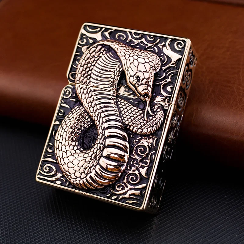 ZORRO Classic Kerosene Windproof Lighter Metal Heavy Armor King Cobra Lighter Smoking Accessories Men\'s Treasure Treasure Gift