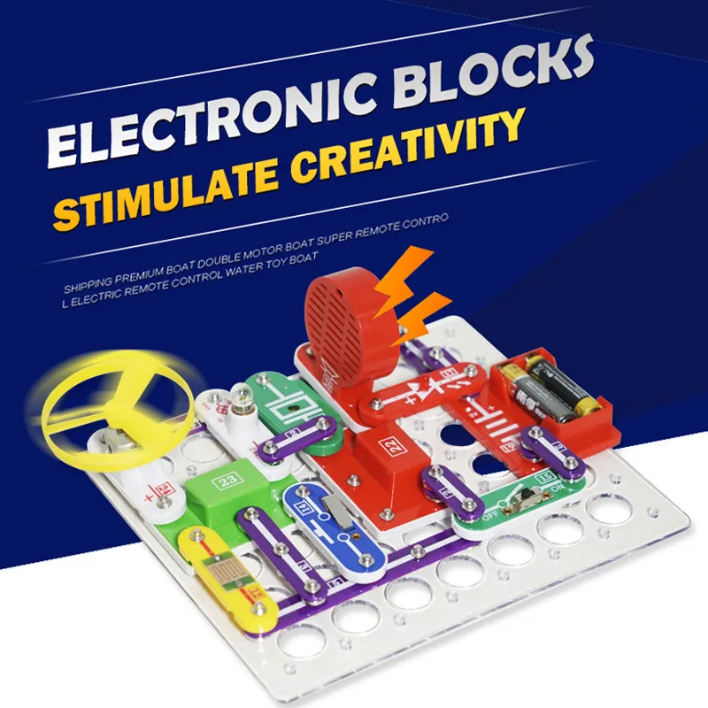 Electronic Blocks Kit, Stimulate Creativity STEM Education, Boy Girl Learn Circuit Knowledge Toys, Multi Functional Diversified