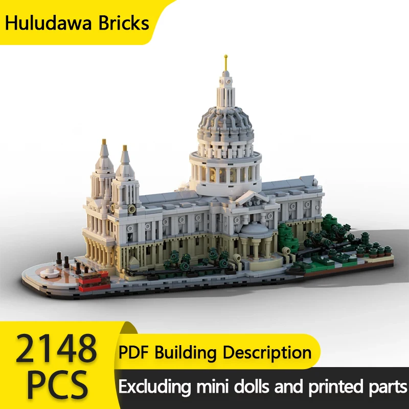 City Street View Model MOC Building Bricks Saint Paul's Cathedral Modular Technology Gifts Holiday Assemble Children Toys Suit