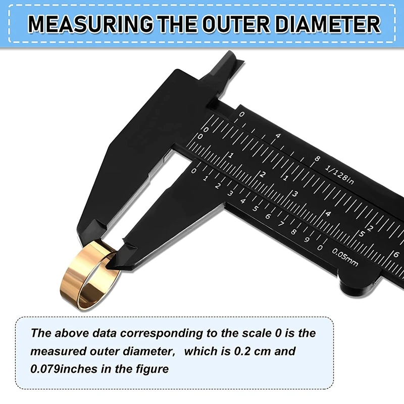 10 Pcs 150 Mm Mini Plastic Caliper Vernier Caliper Double Scale Sliding Gauge Measuring Tool For Student Office 5 Colors