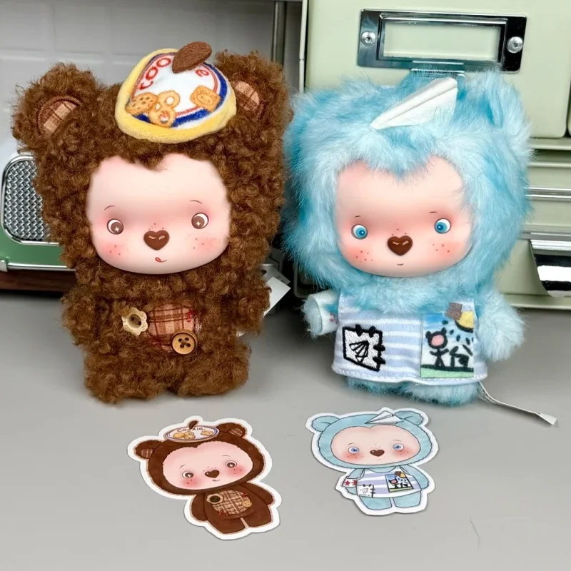 Genuine Moco Bear Tiny Footprint Series Blind Box Cute Bear Keychain Figurine Mystery Box Trendy Cartoon Decora Collectible toy