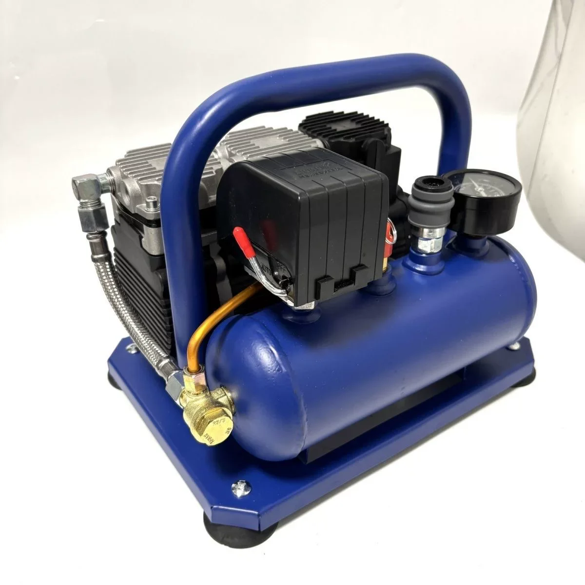 Portable Small Brushless Oil-Free Air Compressor, Lithium Battery Tire Air Pump with Car Charging for Household Use