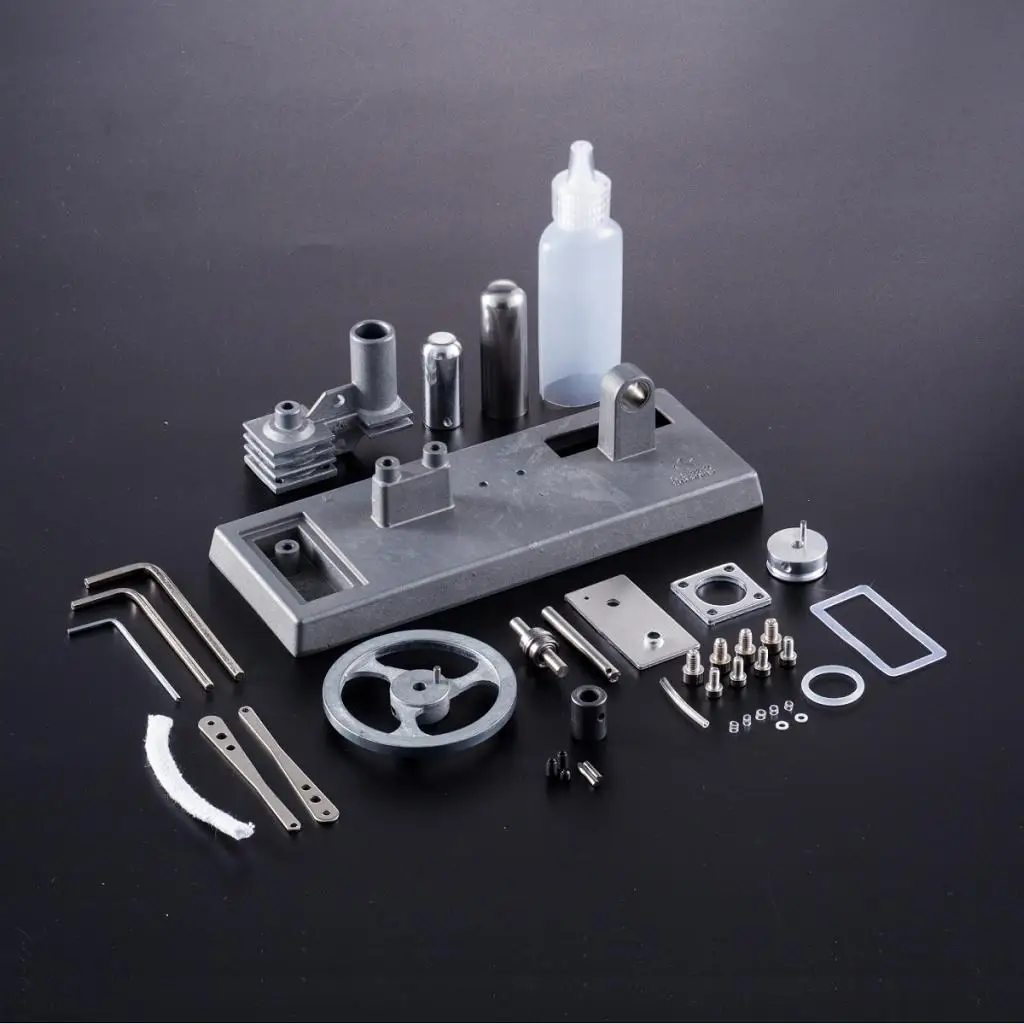 Miniature Stirling Engine Toy High Precision Electric Generator Metal Assembly Kit for School Lab Desk Display