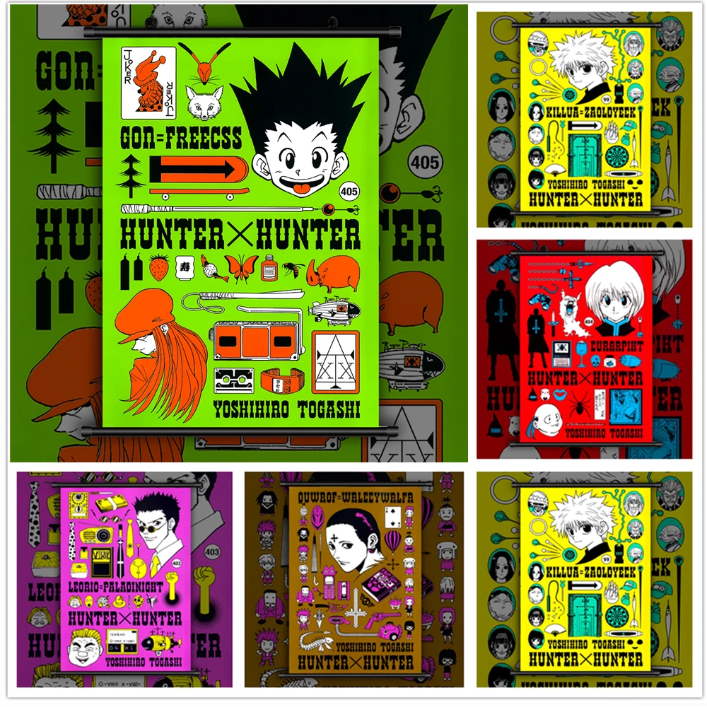 Hunter X Hunter Canvas Painting Posters Prints Gon Freecss Killua Zoldyck Kurapika Anime Wall Art Children Room Decor Pictures