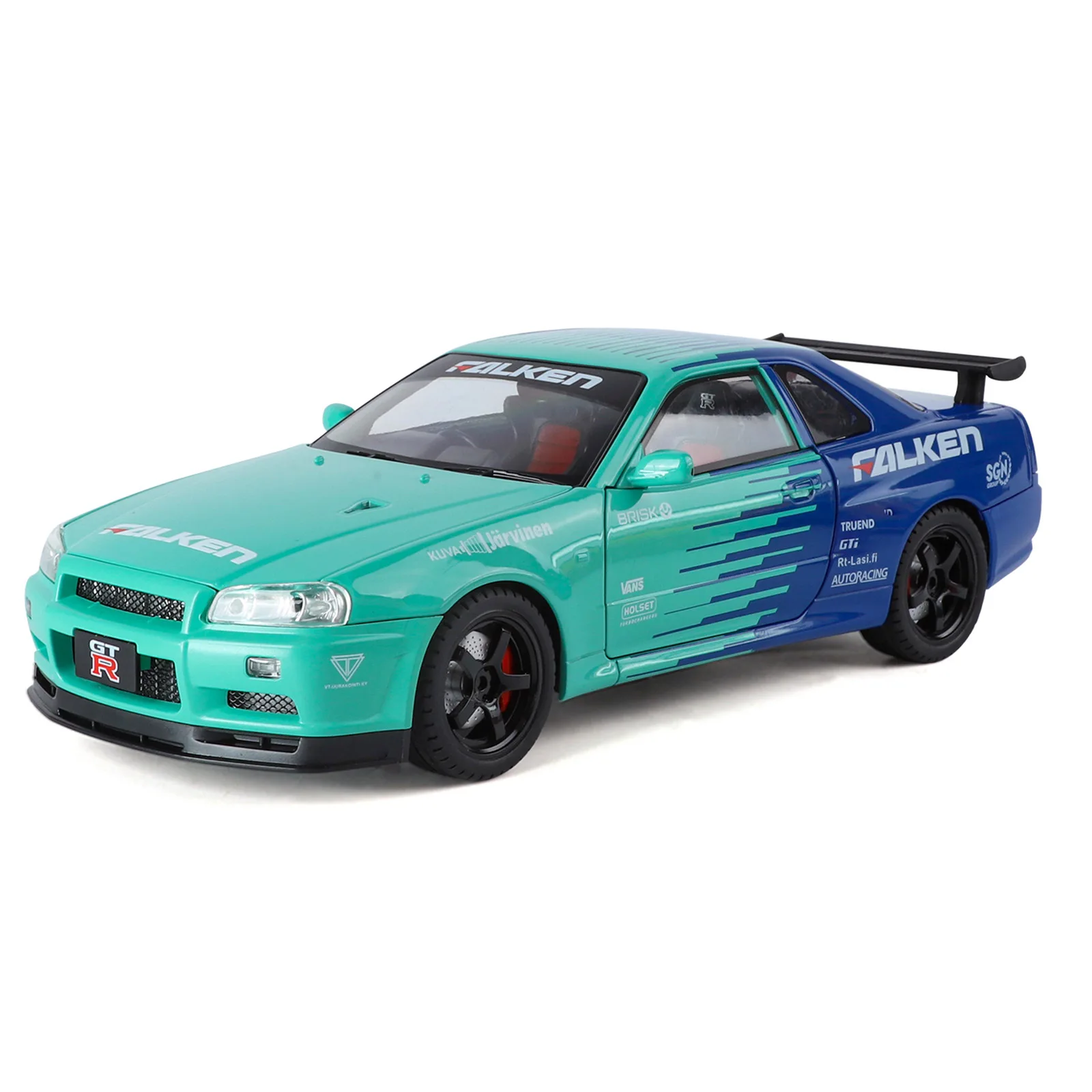 1:18 Nissan GT-R God of War Skyline Pulling Edition Legering automodel Jongen Speelgoed Racing Gift