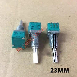 2pcs for ALPS RK097 dual potentiometer B100K with center point fine shaft length 23mm thread length 10mm