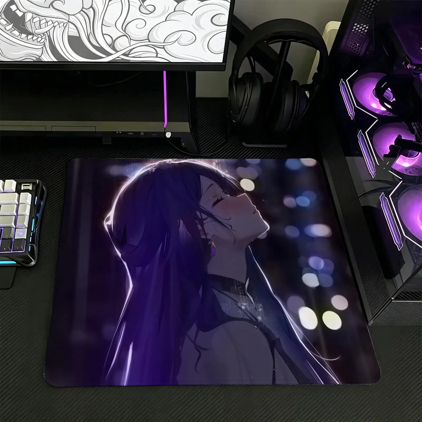 Mouse Pad Regular gaming mouse pad  Office mouse pad Laptop desk mat Stitched edge S/M/L size mouse pad  Star Rail Acheron