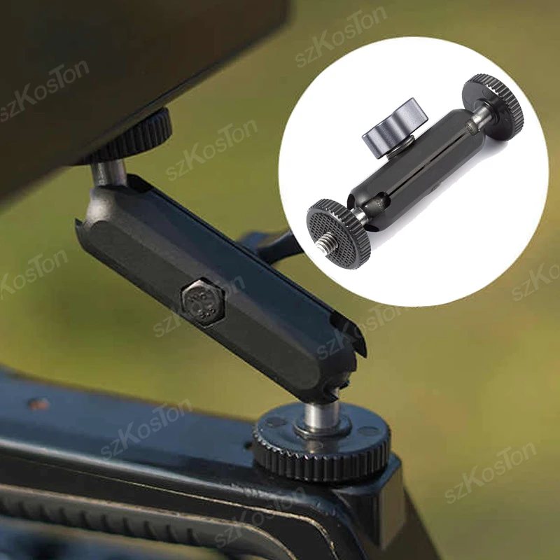 Çift Bilyalı kafa Sihirli Kol 1/4 inç Vida CNC SLR Kamera Tripod Kafes Rig LED Video Işığı Mikrofon Saha Monitörü