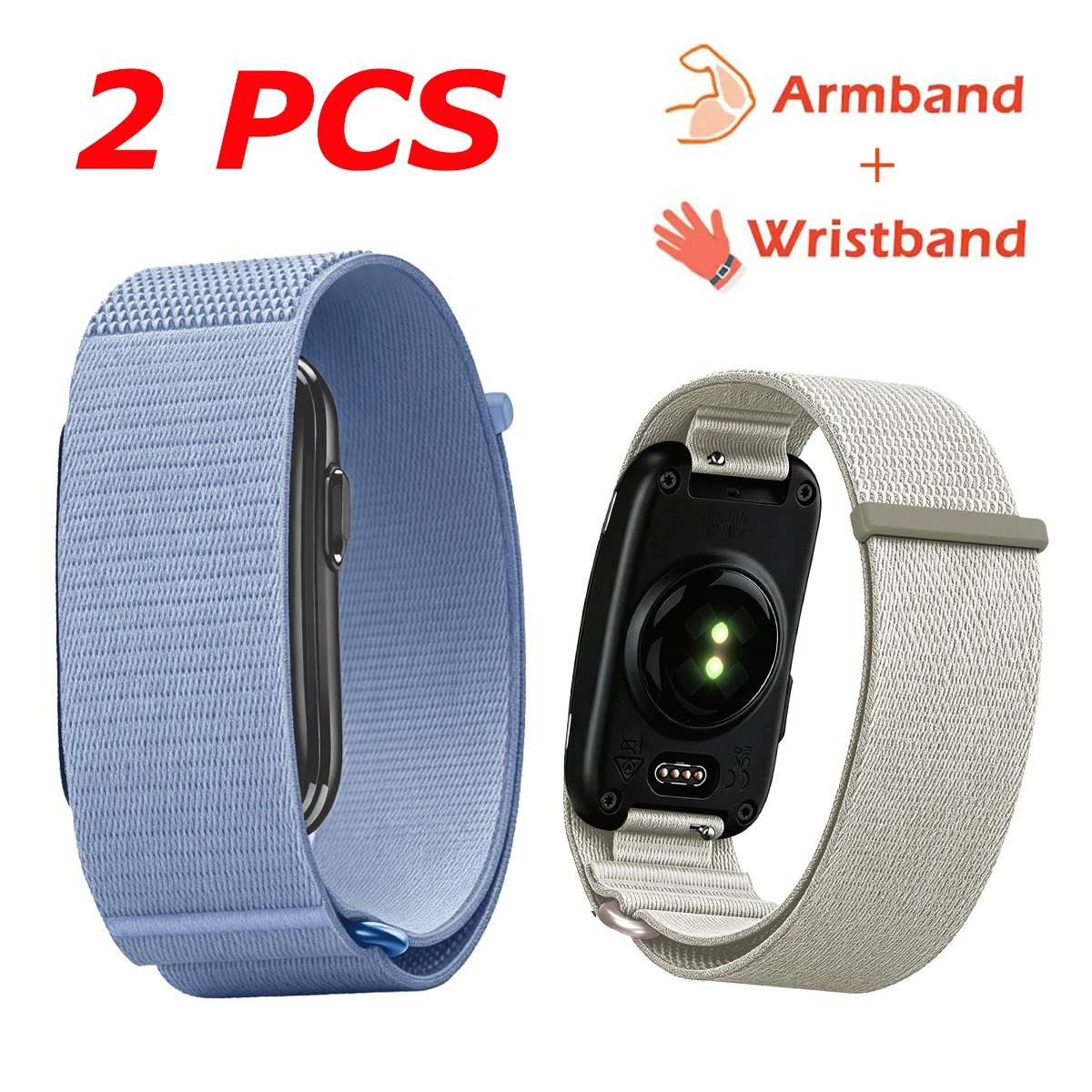 Für Garmin CIRQA Smart Band Bizeps-Armband Sport Fitness Tracker Nylon Gewebtes Atmungsaktives Uhrenarmband Verstellbarer Handgelenkschlaufenriemen