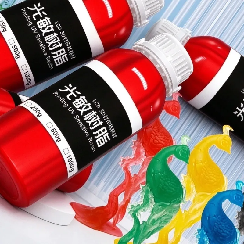 Transparent Photosensitive Resin 405nm LCD 3D Printing Consumable Low Odor High Precision for Figure Model