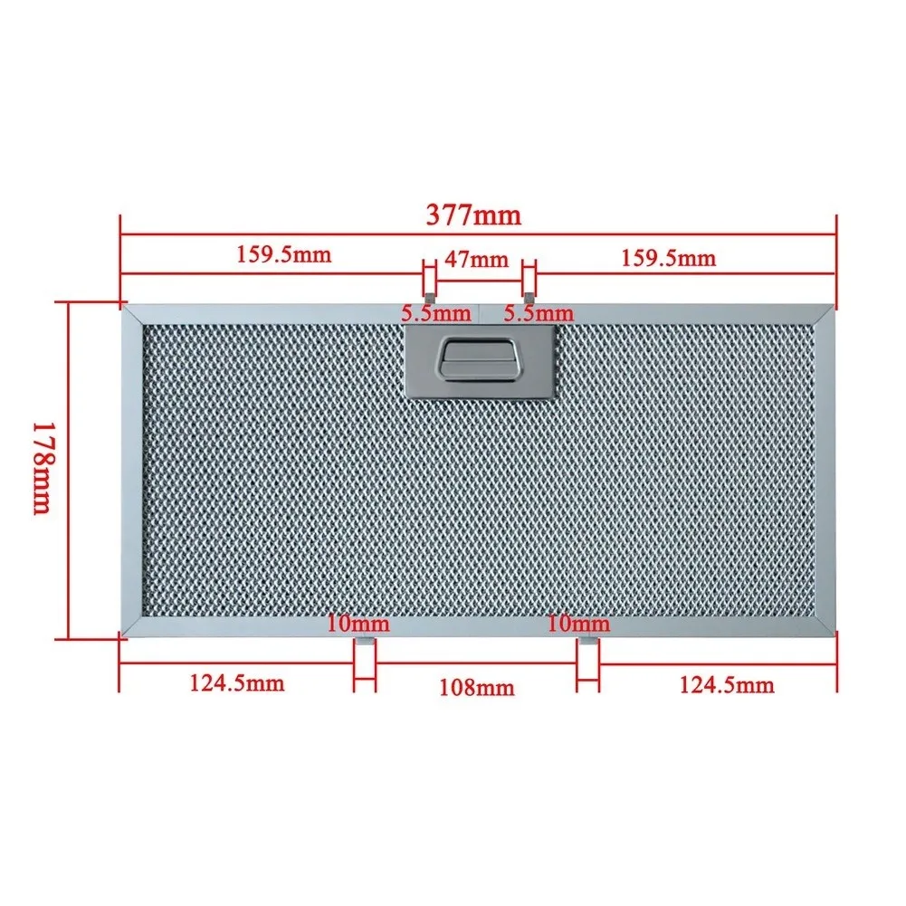Metal Grease Filter 377x178mm for Standard Kitchen Ventilation Equipment Supporting Effective Reduction During Cooking