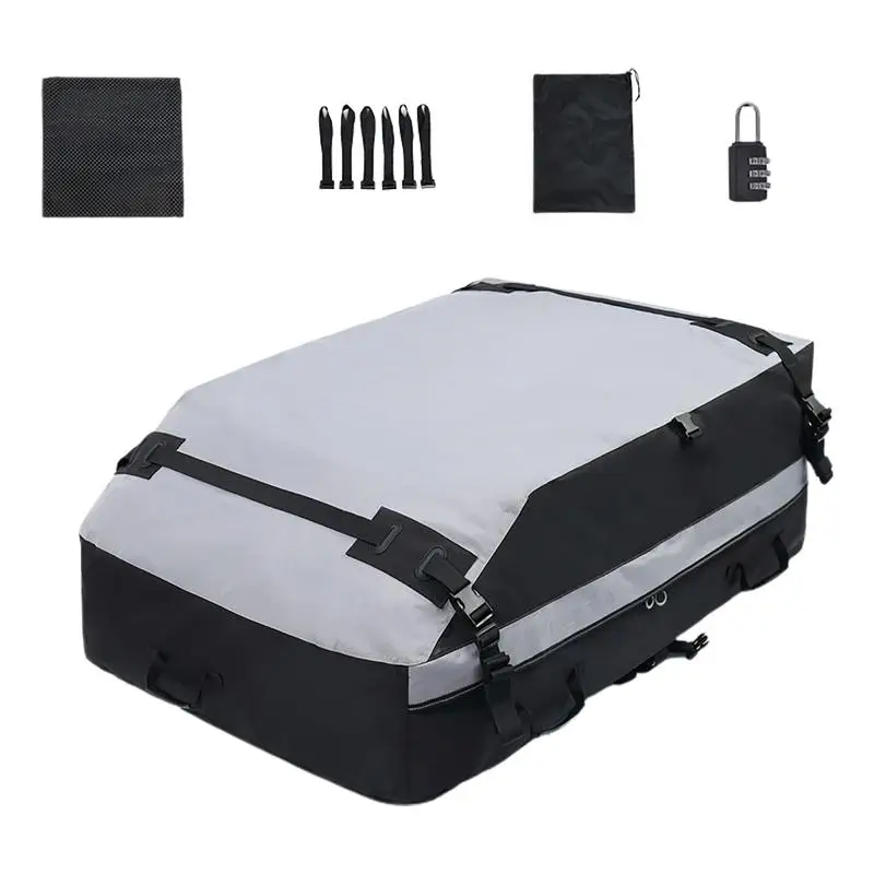 

Waterproof Car Roof Bag Top Cargo Carrier Bag Large capacity Storage Cube Bag for Travel Camping Auto Rooftop Luggage Box