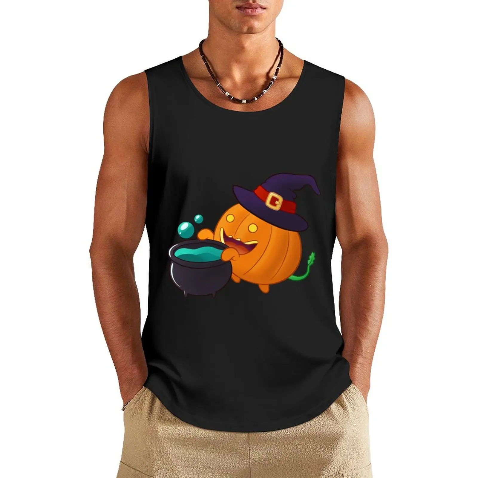 Spoopy Pumpkin Witch - Steven Universe Tank Top singlets for men Gym man Bodybuilding shirt T-shirt for fitness