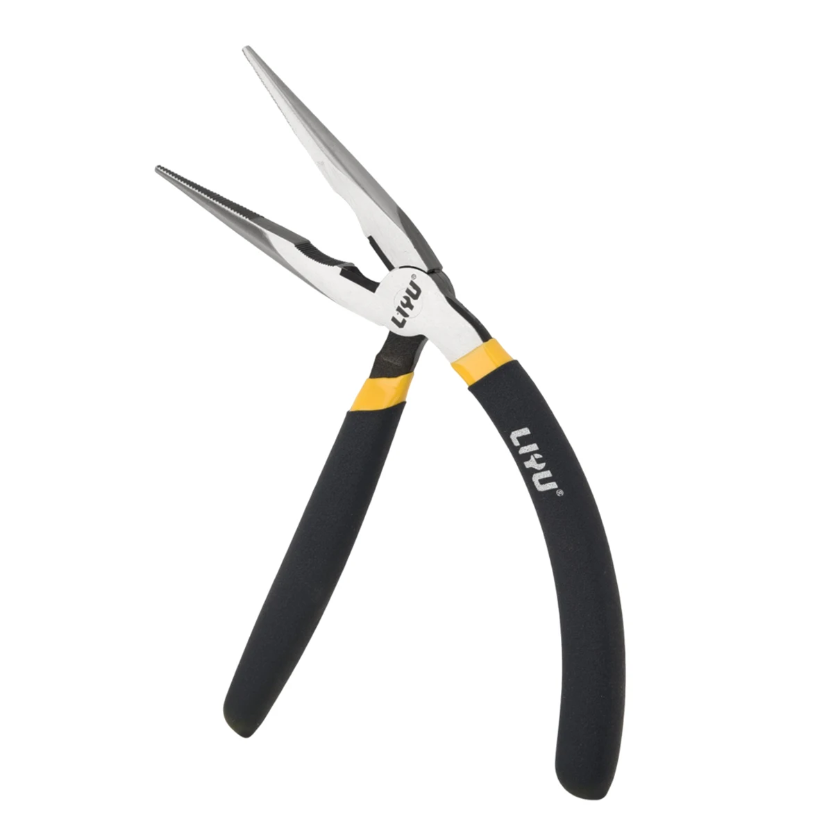

8 Inch Labor-Saving Bent Nose Long Nose Pliers, Multi-Function Offset Needle Nose Pliers for Electricians, Wire Cutting & Repair