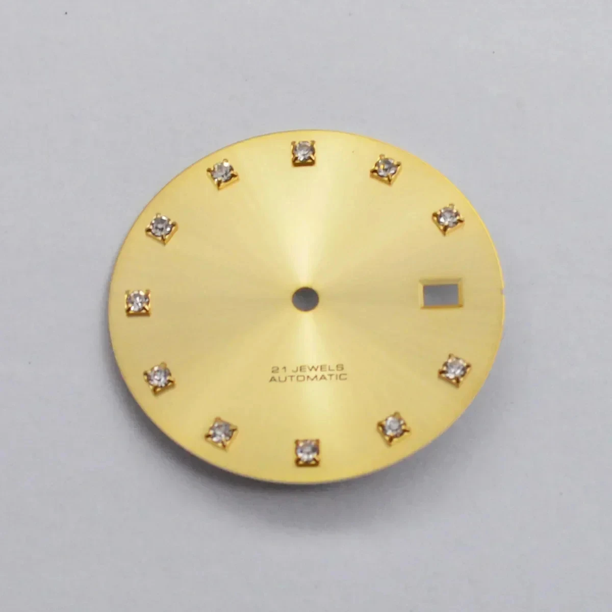 31mm Gold Sliver Watch Dial Calendar Window Luminous Sterile Dial DIY Men Watch Faces for Datejust Seiko NH35A NH36 Movement