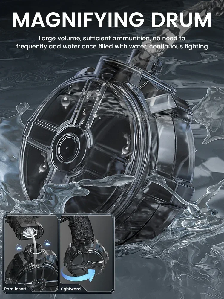 2025 Elektrische Wasserpistole mit Blitzlicht, Pistole, Sommer, Outdoor, Schwimmbad, Wasserpistole, Kinder, Strand, Wasserkampfspielzeug