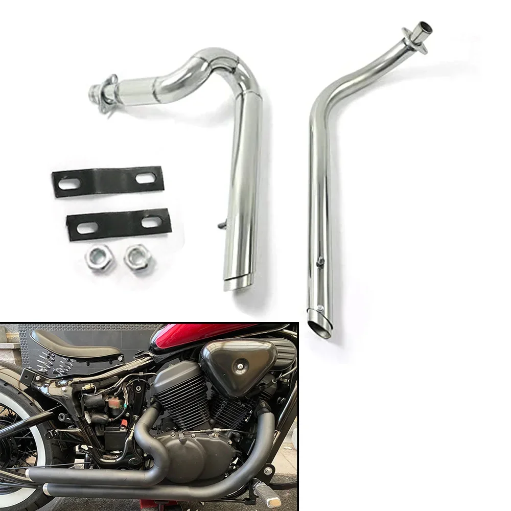 For Honda Steed Shadow 400 600 VLX400 VLX600 VT400C VT600C VT400 VT600 All Years Exhaust Pipe Drag Pipes Kit Silencer Mufflers