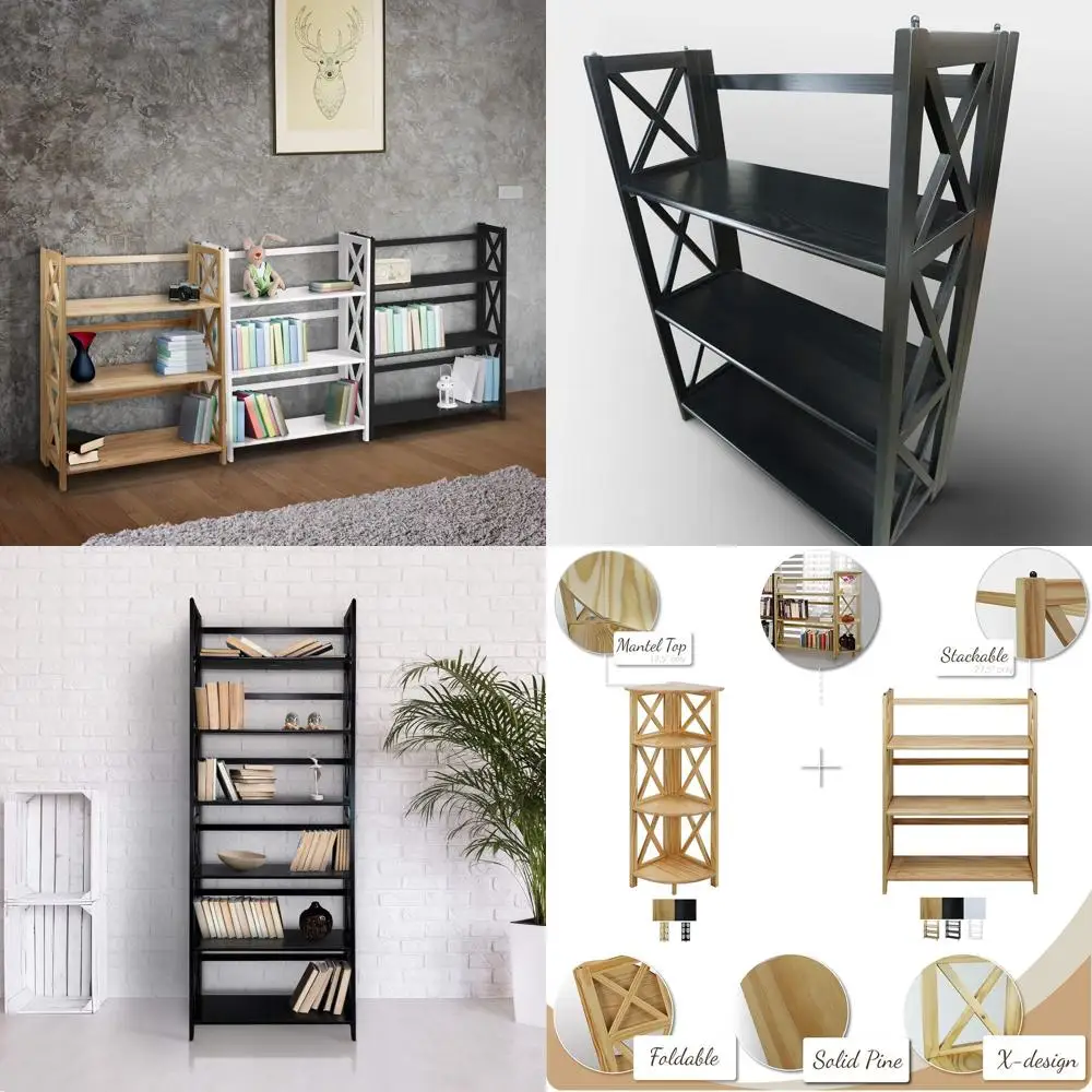 

Black Mont3-Tier Folding Bookshelf - New Arrival