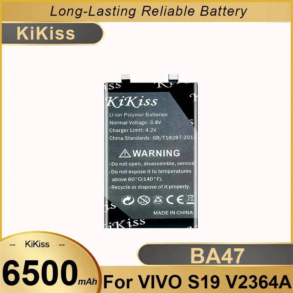 

Mobile Phone Battery 6500Mah Environmentally Friendly For Vivo S19 V2364A High-Capacity BA47