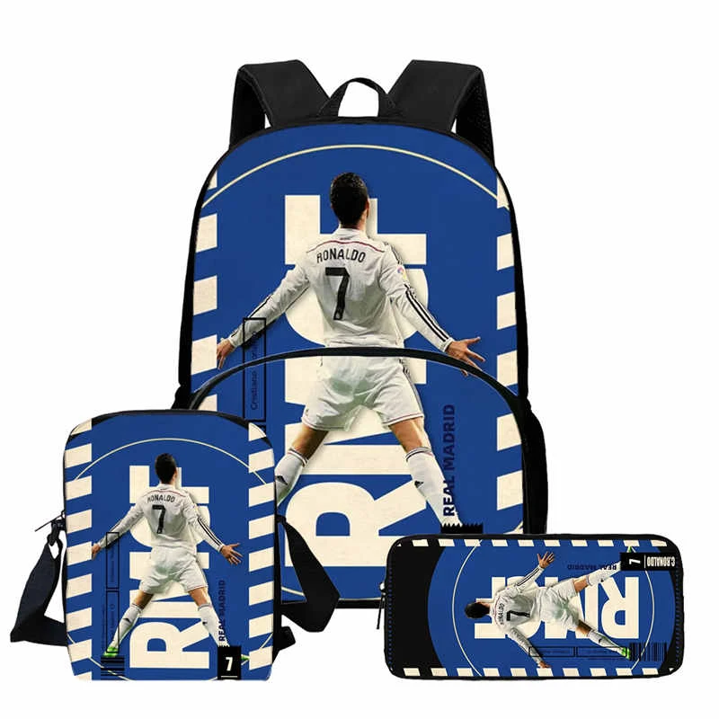 Child School Backpack with Front Pocket,Shoulder Bags,Pencil Bags for Aged 5-10,Cartoon star player School Bags for Boys Girls