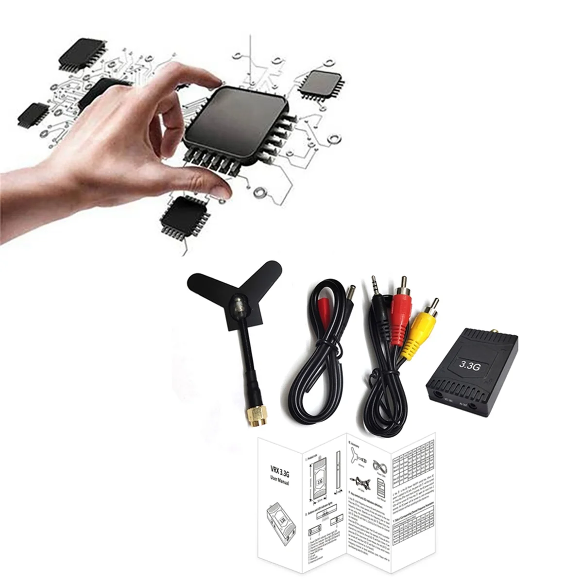 

AT42 3.3G FPV VRX Kit 8-канальный видеоприемник FPV для гоночного дрона FPV RC