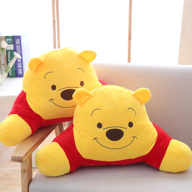 Disney Cute Winnie The Pooh Pillow Car Lumbar Seat Waist Support Cartoon Pillow Personalized Creative Bedside Backrest Ornament