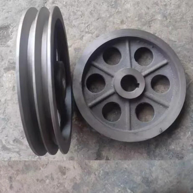 Suitable for A2 Triangular Pulley A-type Double Groove Outer Diameter 280/300/320mm Cast Iron Motor with Disc Motor Accessories