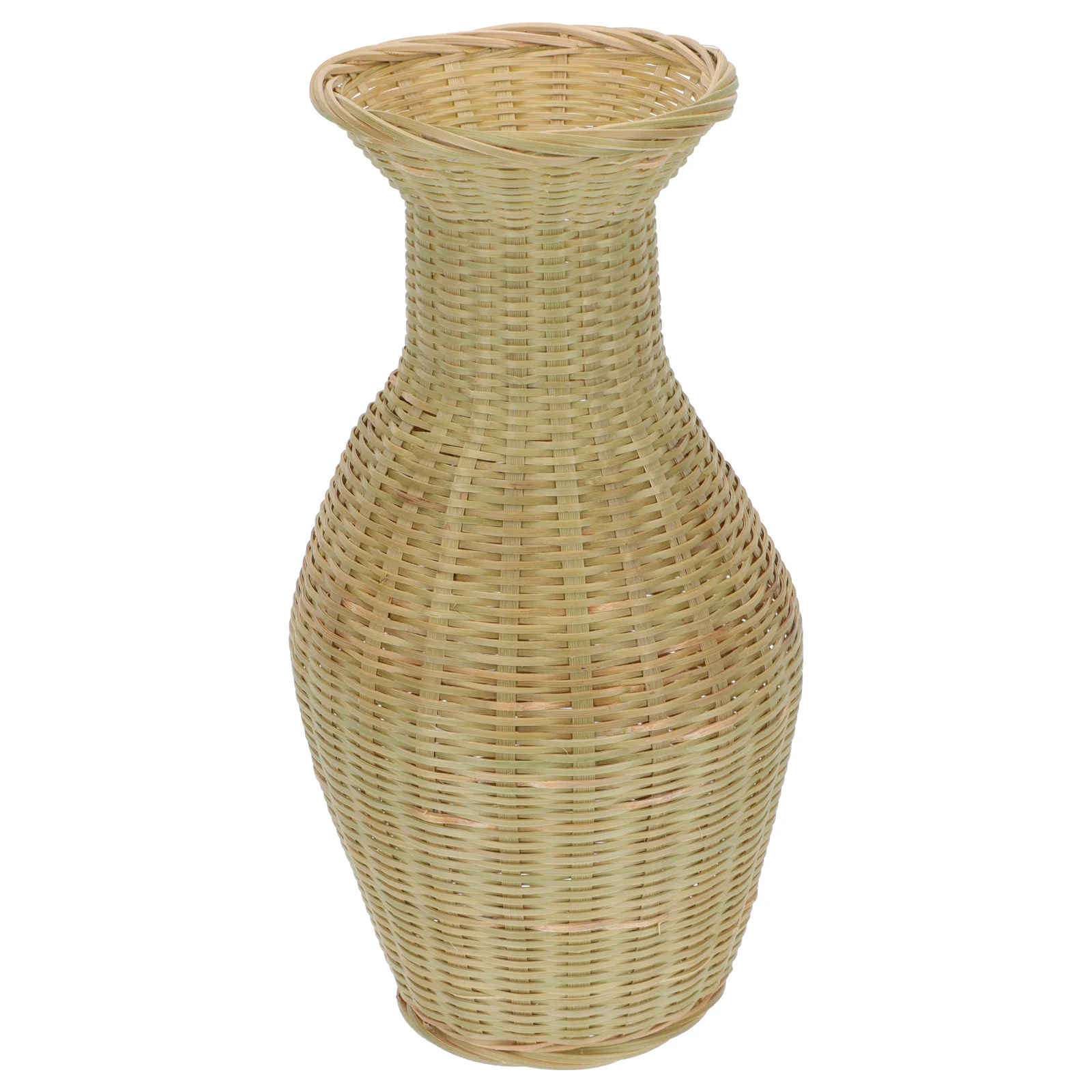 Bamboo Woven Vase Elegant Desktop Flowerpot Practical Home Decor Wicker Container Stylish Gift Idea Modern Vase