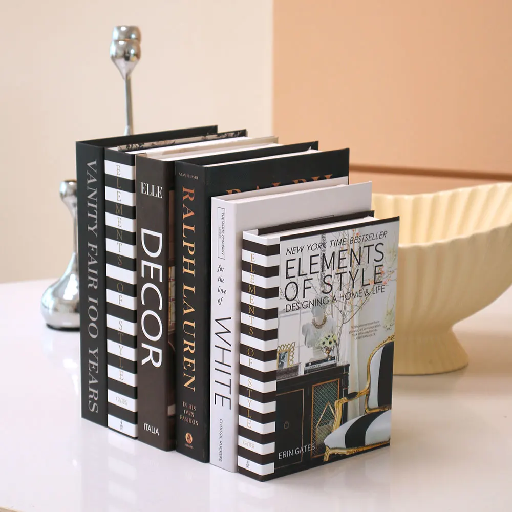 Large Medium And Small Suit Modern Soft Decoration Fake Book Fashion Home Decoration Book Club Hotel Model Living Room Props
