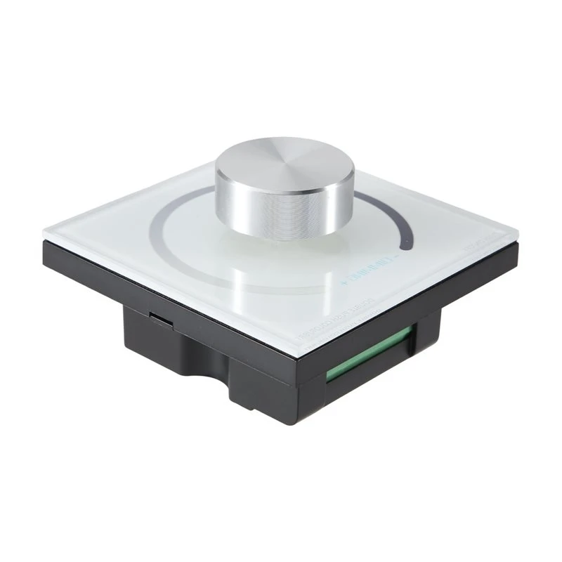 AB33-LED Strip Dimmer For 5050 3528 Single Color Tape- DC12V-24V PWM Dimmer Rotating Panel Knob Wall Mounting Dimming