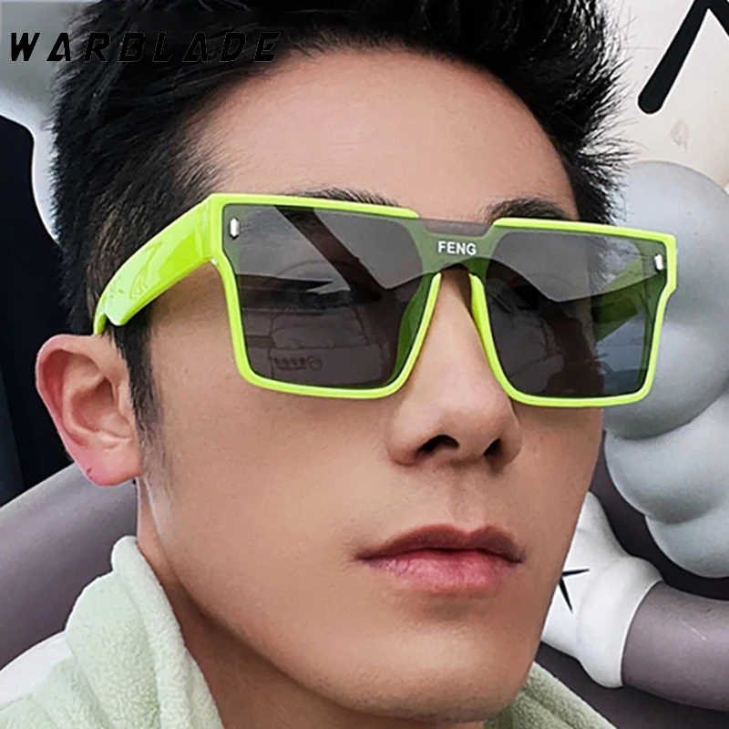 

Fashion Oversized Square One-piece Sunglasses Women Retro Designer Eyewear Men Punk Fishing Travel Driving Shades UV400 Lentes