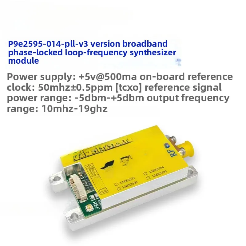 Phase Locked Loop Module, Wideband Frequency Synthesizer 10M-19GHz PLL High Frequency Microwave Signal Source