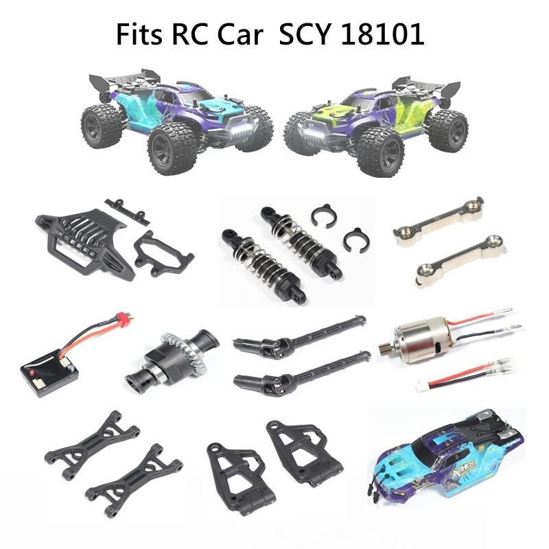 SCY 18101/18103 PRO 1/18 2.4GHz High Speed RC Truck Original Spare Parts Body Shell ESC Receiver Replacement Accessories