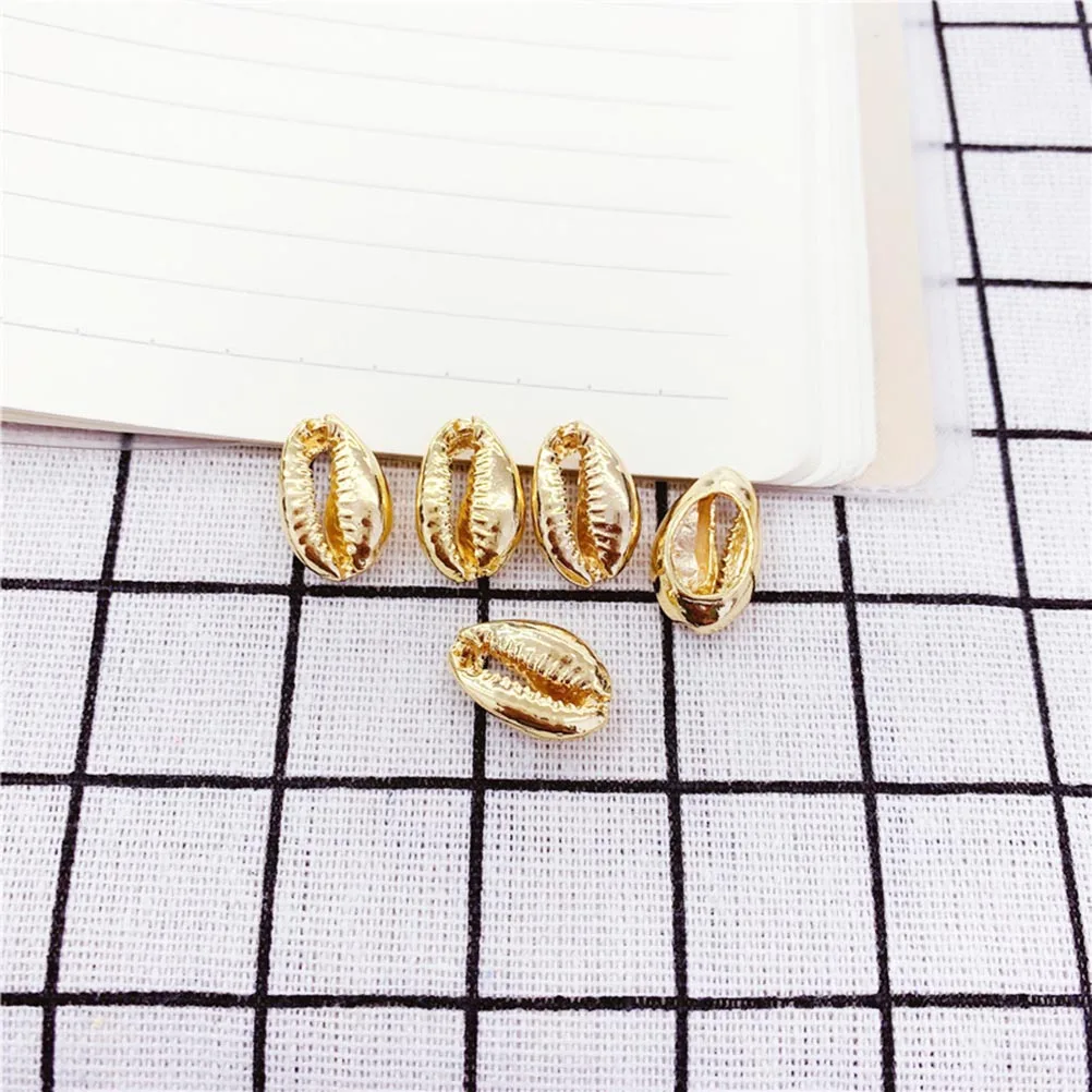 

50 Pcs Beads for Jewelry Making Metal Shell Pendant Bracelet Tool Craft Bracelets