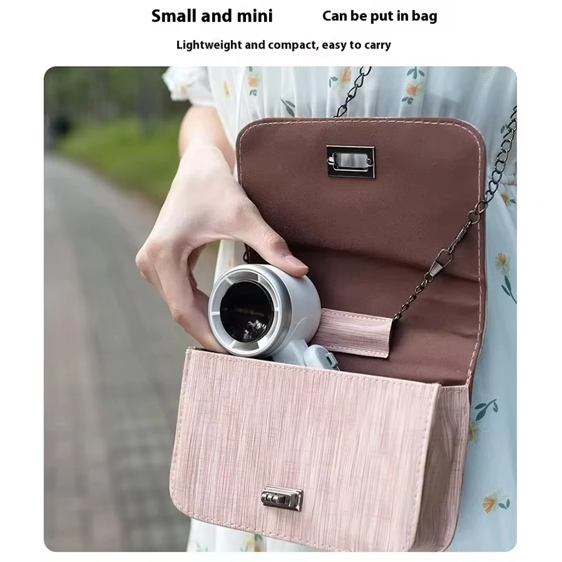 2025 Новый подвесной шейный уличный 180-градусный складной настольный мини-вентилятор Ручной складной высокоскоростной мощный турбовентилятор для наружного использования