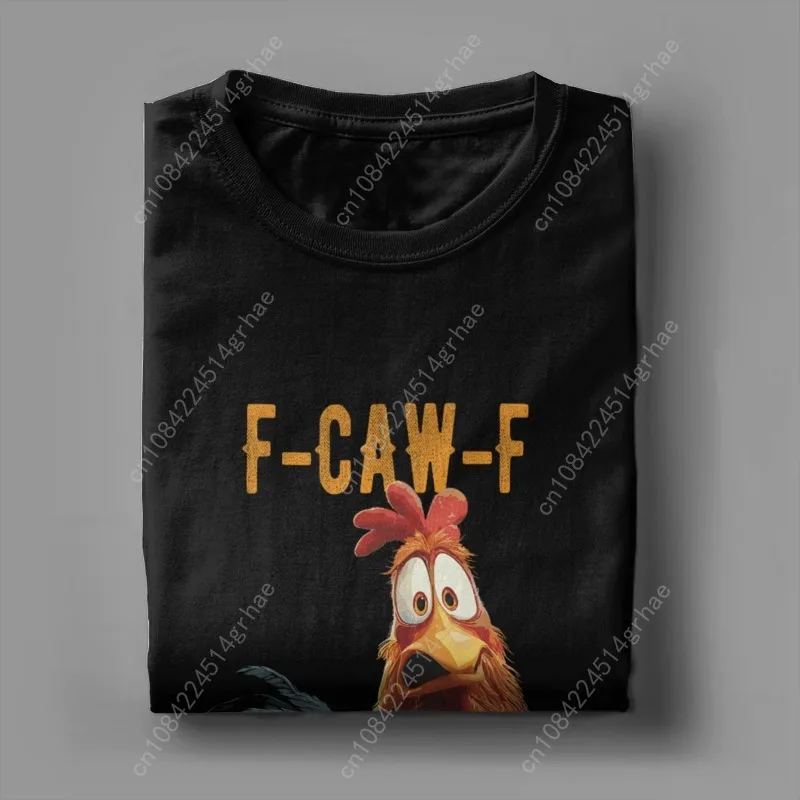 Engraçado F Caw F Chicken FCAWF Camiseta masculina 100% algodão gola redonda manga curta presente