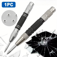 Automatic Center Punch Locator Window Breaker Woodworking Punch Metal Drill Tool Automatic Punch Hand Tools for Glass Metal Wood