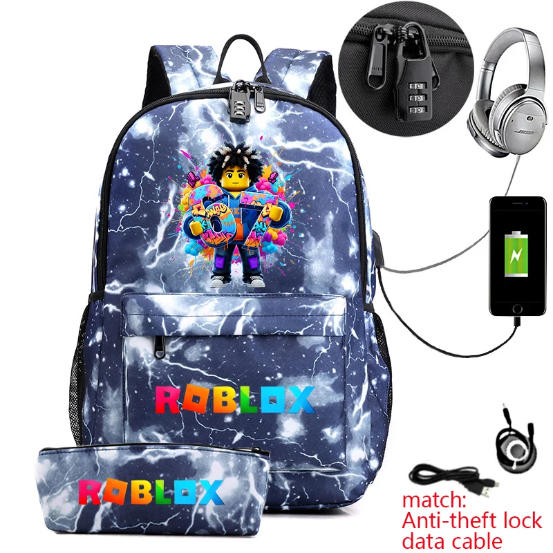 zaino-per-ragazzi-roblox-67-print-borsa-da-scuola-antifurto-per-studenti-con-astuccio-per-matite