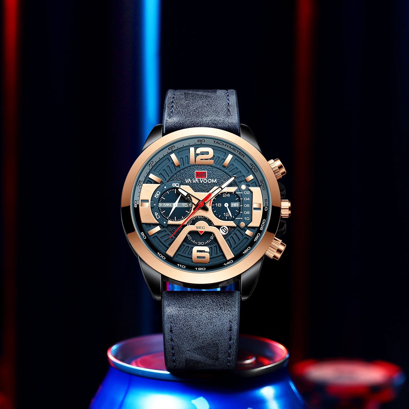 Pilot Calendar Quartz Men Wristwatch Chronograph Fashion Casual Watch Brand Aircraft Sports Military Army Brown Leather Watches