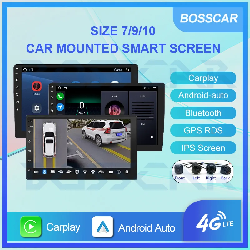 

BOSSCAR 360° Camera Android 13 Car Radio with CarPlay – For Mitsubishi For Outlander For Pajero | All-Wheel Drive Data Display