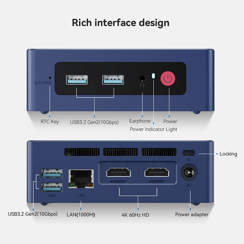 Мини-ПК Beelink MINI S13 Intel Twin Lake N150 16 ГБ DDR4 500 ГБ SSD Wi-Fi6 1000M LAN Настольный мини-компьютер