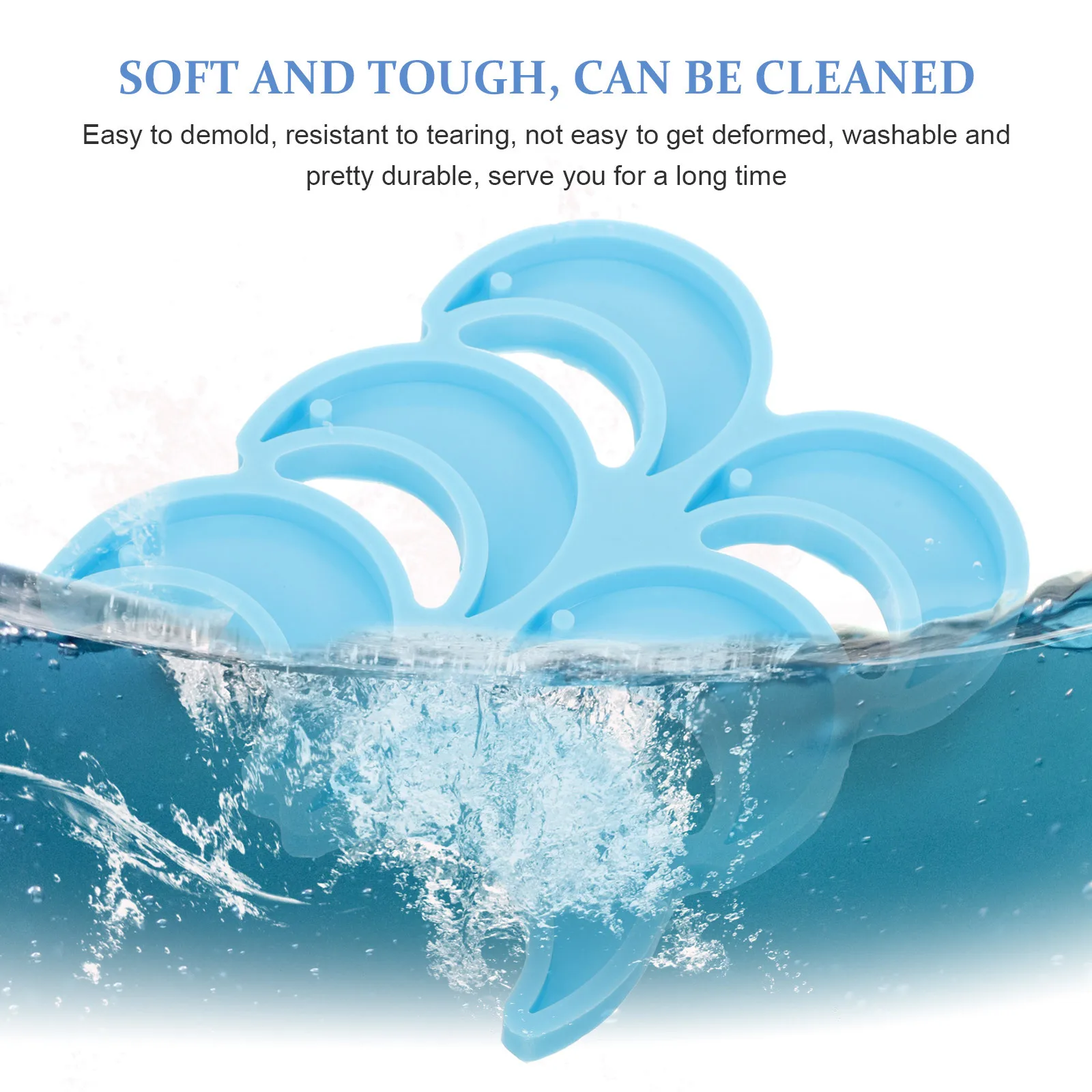 

2Pcs Star Moon Silicone Mold Flexible Resistant Jewelry Pendant Mold Resin Tool for Earrings Keychain Charms Resin Items