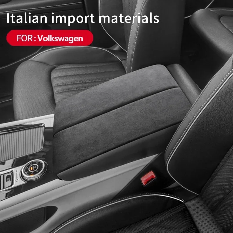 

2Pcs Suede Leather Car Armrest Box Protection Interior Accessories Fit for VW Teramont Atlas Viloran 2022 2023 2024 Gear Cover