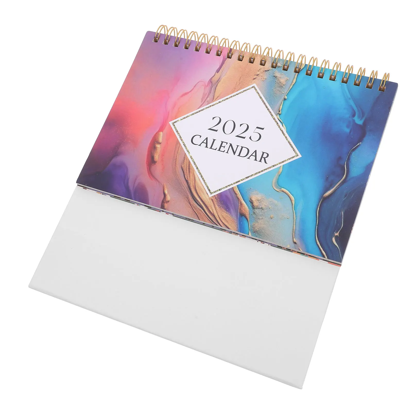 

Desktop Calendar 2025 Aesthetic Desk Decor Simple Design Trendy Paper Flip Calendars Stable Ink Proof Smooth Writing Metal Coil