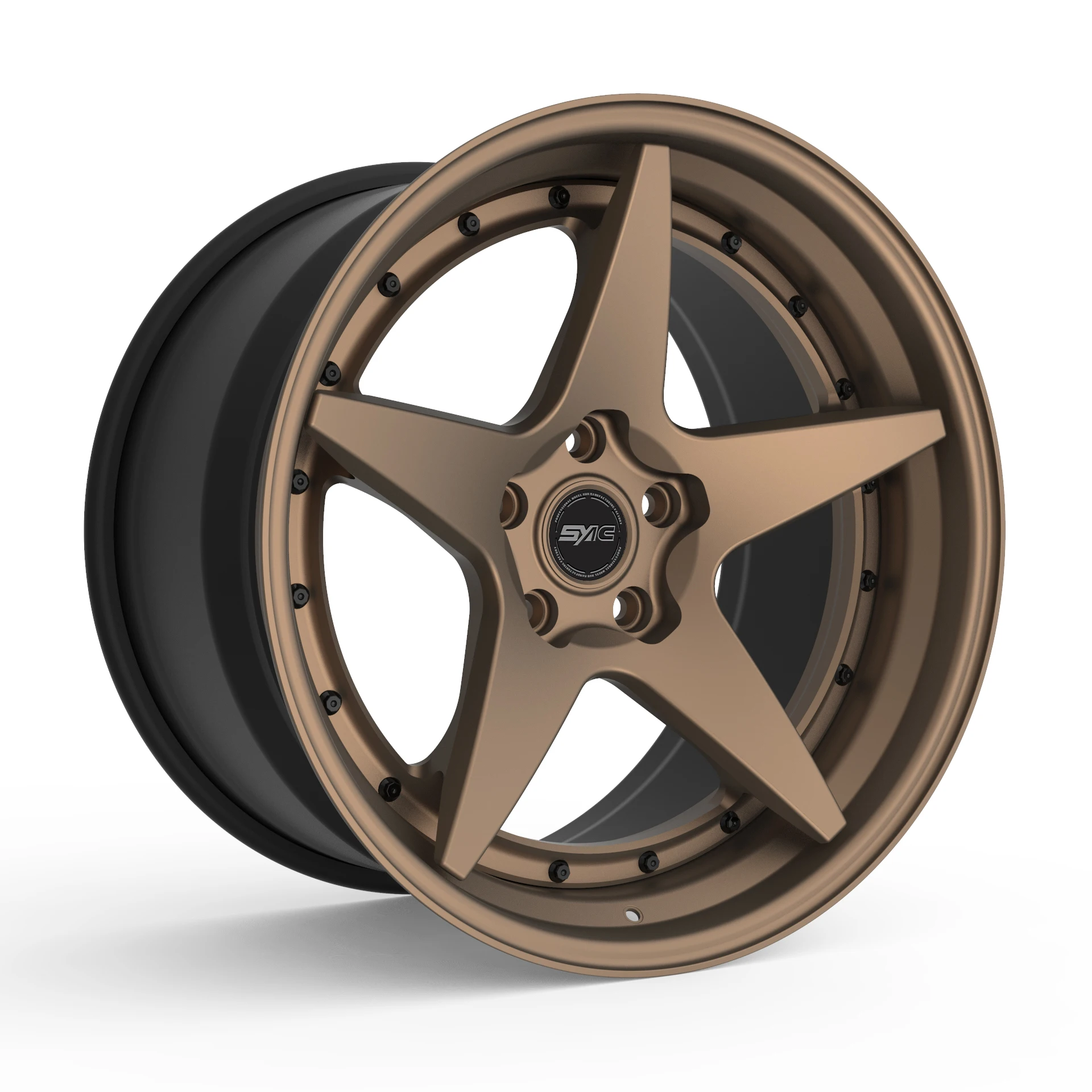 Hot-selling Two-piece Five-spoke Five-pointed Star Style Custom Aluminum Alloy Racing Wheels 18 19 20 21 22 23 24 Inch